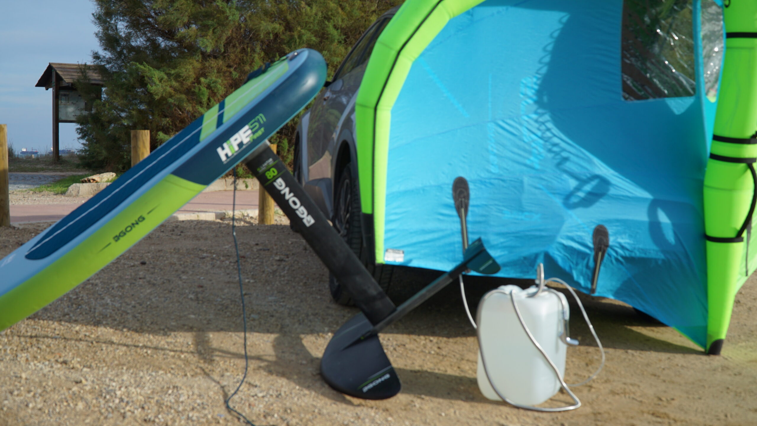 Ducha portatil para actividades acuaticas